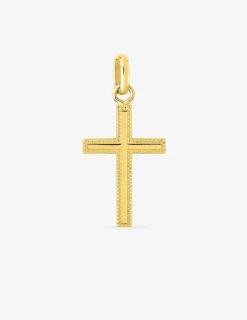 Pendentif croix ajourée or jaune 750 ‰ 13 x 26 mm SO OR