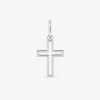 Pendentif croix argent rhodié 925 ‰ évidée au centre SO OR