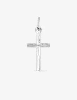 Pendentif croix en or blanc 375 ‰ SO OR