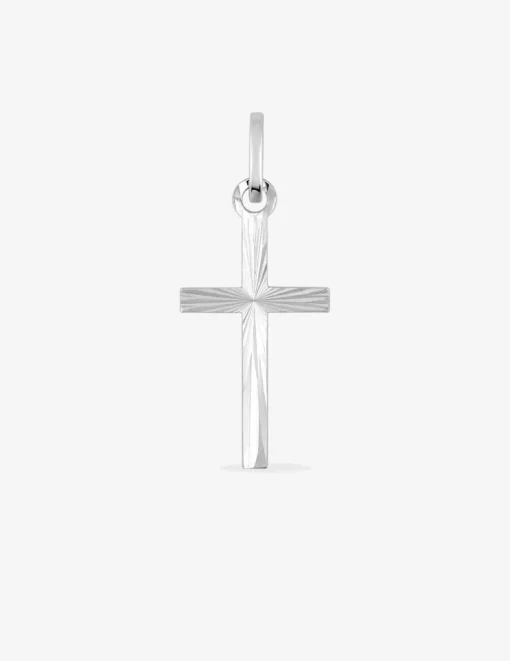 Pendentif croix en or blanc 375 ‰ SO OR