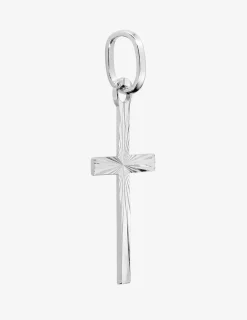 Pendentif croix en or blanc 375 ‰ SO OR