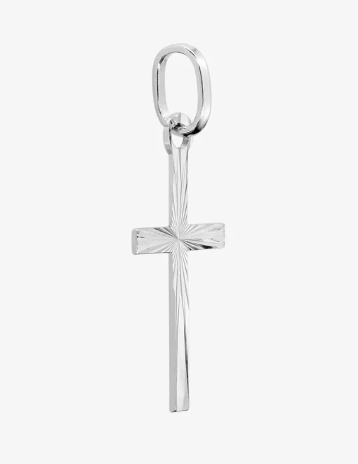 Pendentif croix en or blanc 375 ‰ SO OR