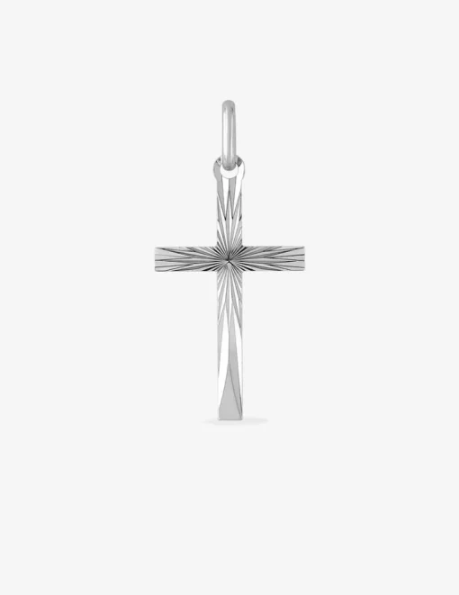 Pendentif croix en or blanc 375 ‰ SO OR