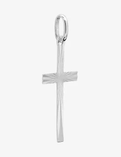 Pendentif croix en or blanc 375 ‰ SO OR