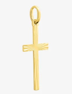 Pendentif croix en plaqué or SO OR