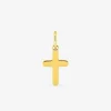 Pendentif croix en plaqué or SO OR