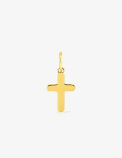Pendentif croix en plaqué or SO OR