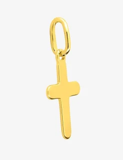 Pendentif croix en plaqué or SO OR