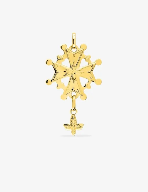 Pendentif croix huguenote en or 375 ‰ SO OR