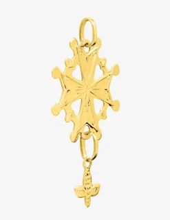 Pendentif croix huguenote en or 375 ‰ SO OR