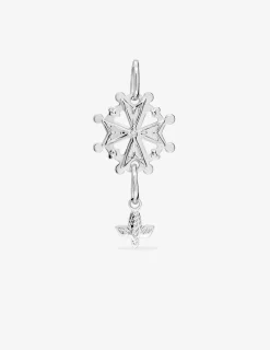 Pendentif croix huguenote en argent rhodié 925 ‰ SO OR