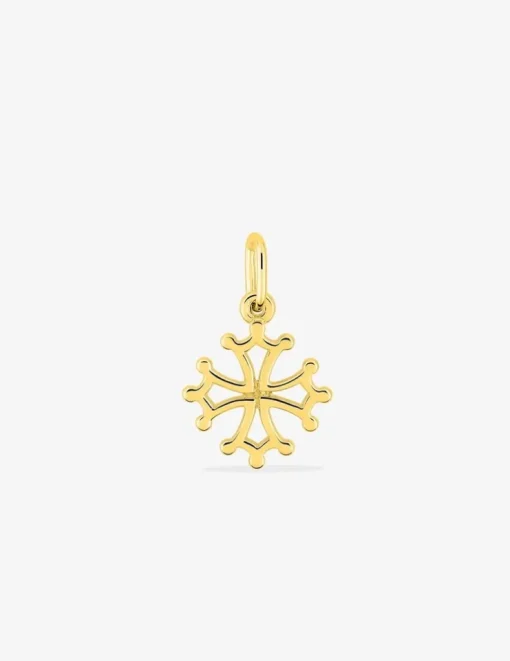 Pendentif croix occitane plaqué or SO OR