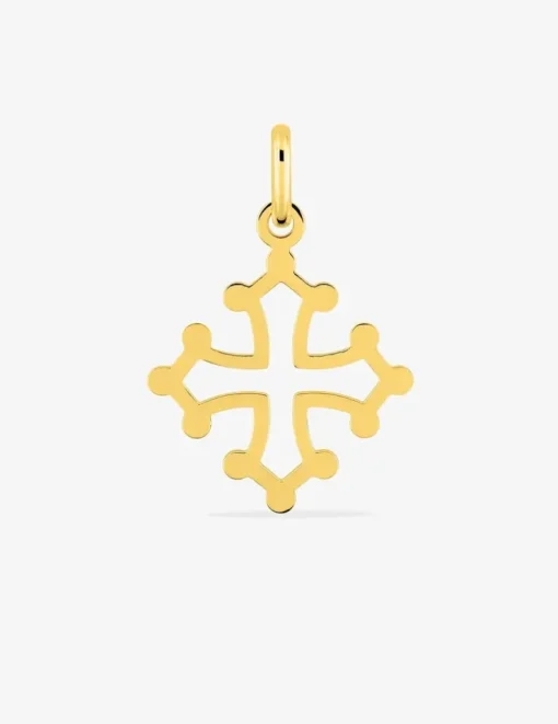 Pendentif croix occitane or jaune 750 ‰ SO OR