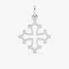 Pendentif croix occitane or blanc 750‰ SO OR