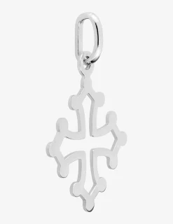 Pendentif croix occitane or blanc 750‰ SO OR
