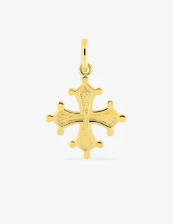 Pendentif croix occitane or jaune 750‰ SO OR