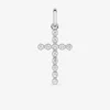 Pendentif croix or blanc 375 ‰ et oxydes de zirconium SO OR