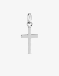 Pendentif croix or gris 750 ‰ dimensions 10 x 22 mm SO OR