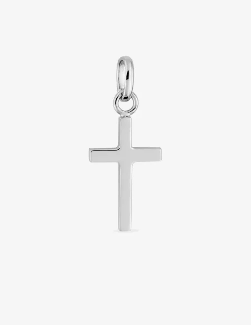 Pendentif croix or gris 750 ‰ dimensions 10 x 22 mm SO OR