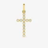 Pendentif croix or jaune 375 ‰ et oxydes de zirconium SO OR