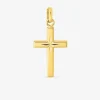 Pendentif croix or jaune 750 ‰ dimensions 13 x 27 mm SO OR