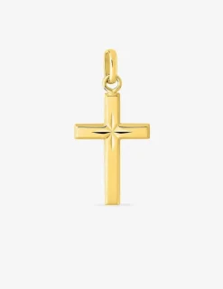 Pendentif croix or jaune 750 ‰ dimensions 13 x 27 mm SO OR