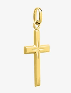 Pendentif croix or jaune 750 ‰ dimensions 13 x 27 mm SO OR
