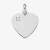Pendentif cœur argent 925 ‰ rhodié et oxyde de zirconium SO OR