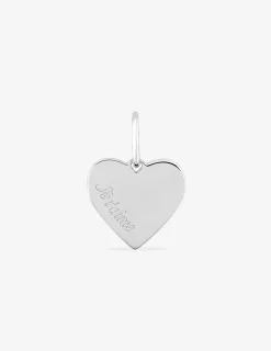 Pendentif cœur argent rhodié 925 ‰ gravé " Je t'aime " SO OR