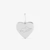 Pendentif cœur argent rhodié 925 ‰ gravé d'une flèche de cupidon SO OR