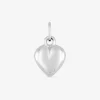 Pendentif cœur bombé en or blanc 375 ‰ SO OR