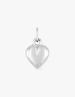 Pendentif cœur bombé en or blanc 375 ‰ SO OR