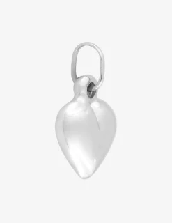 Pendentif cœur bombé en or blanc 375 ‰ SO OR