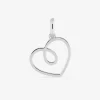 Pendentif cœur boucle argent 925‰ rhodié SO OR