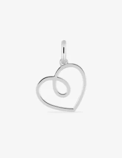 Pendentif cœur boucle argent 925‰ rhodié SO OR