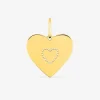 Pendentif cœur en plaqué or avec motif cœur ajouré SO OR