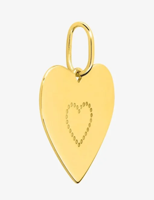Pendentif cœur en plaqué or avec motif cœur ajouré SO OR