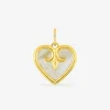 Pendentif cœur fantaisie or jaune 375‰ et nacre SO OR