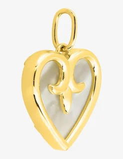 Pendentif cœur fantaisie or jaune 375‰ et nacre SO OR