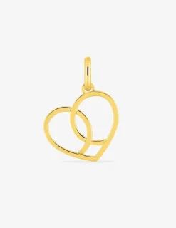 Pendentif cœur fantaisie plaqué or SO OR