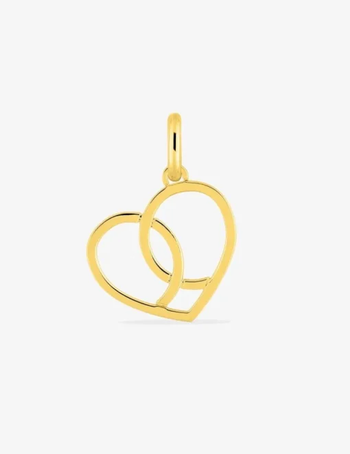 Pendentif cœur fantaisie plaqué or SO OR
