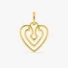 Pendentif cœur graphique plaqué or SO OR