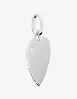Pendentif cœur or blanc 375 ‰ SO OR