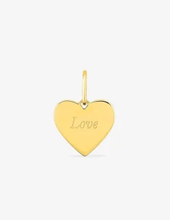 Pendentif cœur plaqué or gravé "Love" SO OR