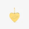 Pendentif cœur plaqué or gravé d'une flèche de cupidon SO OR