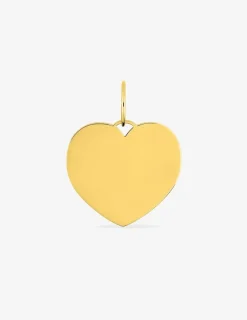 Pendentif cœur plein en or jaune 375 ‰ SO OR