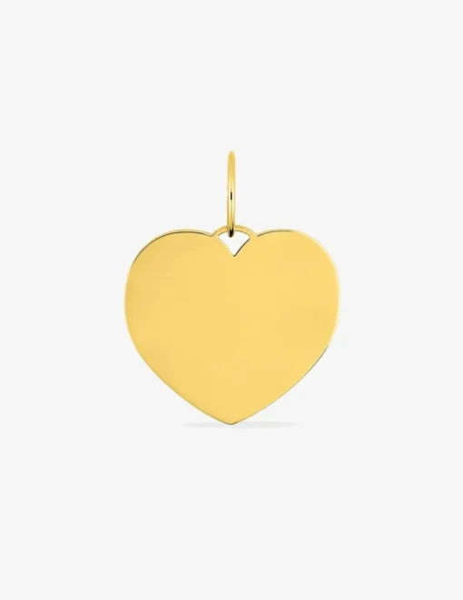 Pendentif cœur plein en or jaune 375 ‰ SO OR
