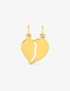 Pendentif cœur sécable en or jaune 375 ‰ SO OR