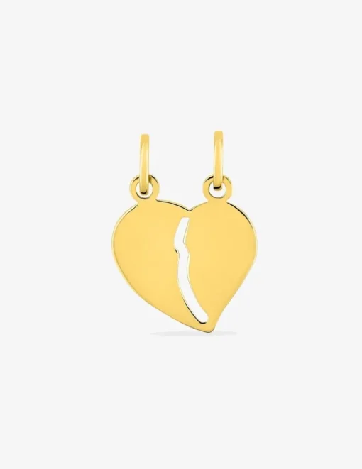 Pendentif cœur sécable plaqué or SO OR