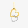 Pendentif cœurs bicolores en or jaune 375 ‰ SO OR